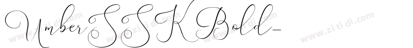 UmberSSK Bold字体转换